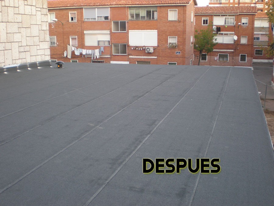 Obras antes/después cubierta autoprotegida