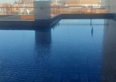 impermeabilización de cubierta con grava en Calle Cervantes Valladolid