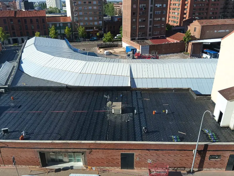 Impermeabilización lámina asfáltica en estación autobuses Valladolid