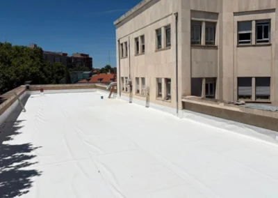 Lámina TPO instalada en gran parte de la cubierta del Edificio de Ciencias de la Salud de la UVA